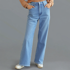 Blauwe Rechte Spijkerbroek