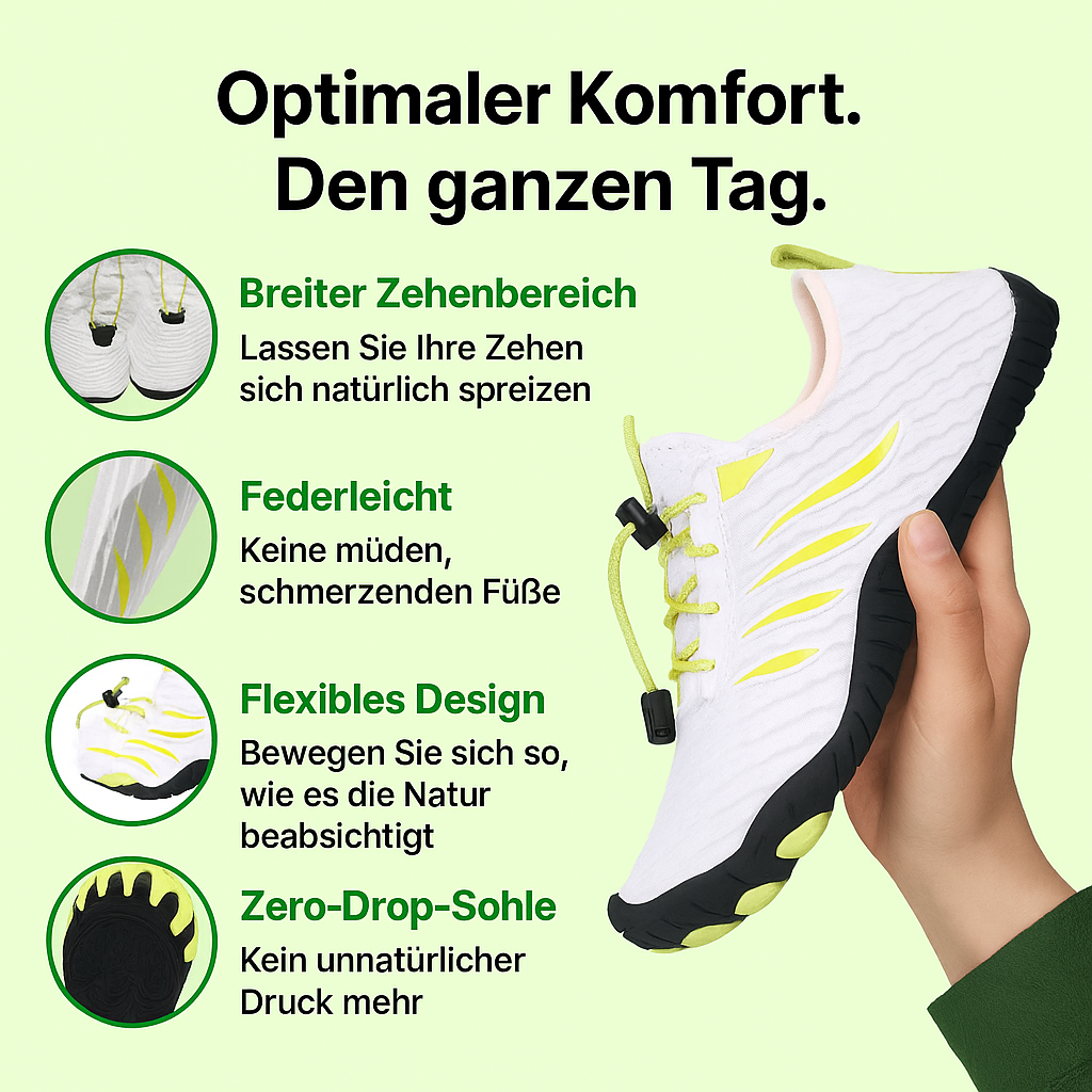 Barestep Active – Wasserdichte und atmungsaktive orthopädische Schuhe