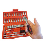 Complete 46-delige gereedschapsset van staal met koffer