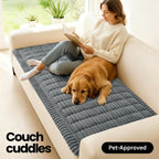 Plush Quilted Non-Slip Pet Sofa Protector Cover