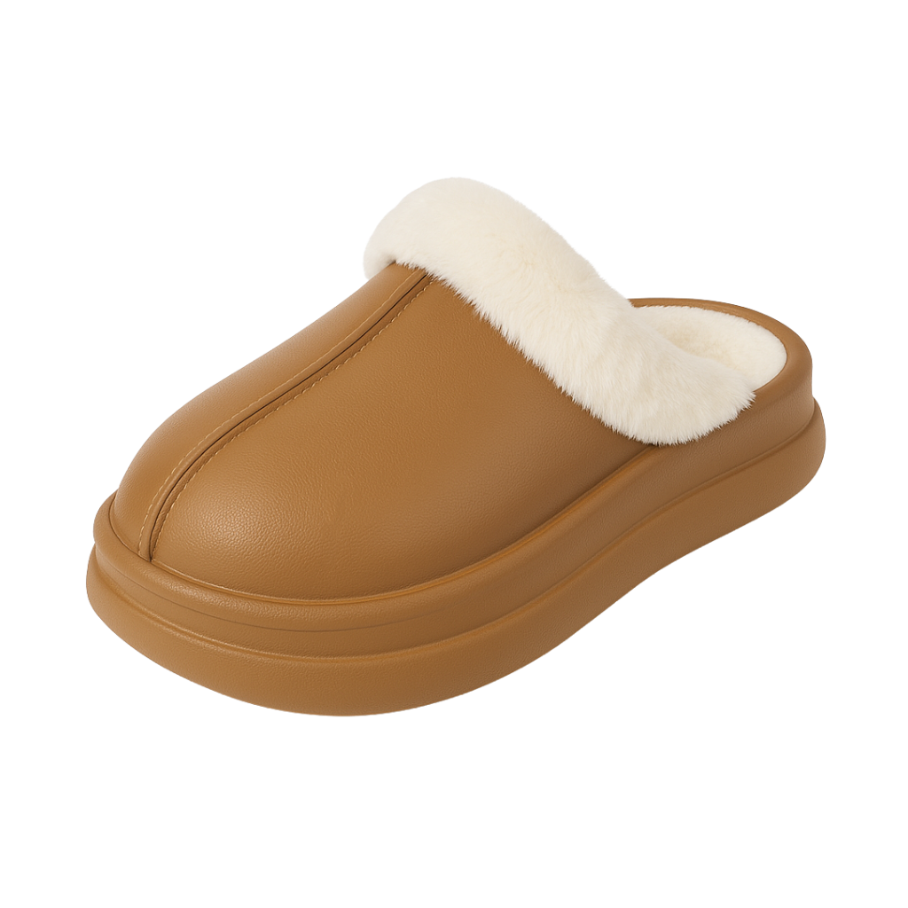 Luxus-Slipper mit Fellfutter