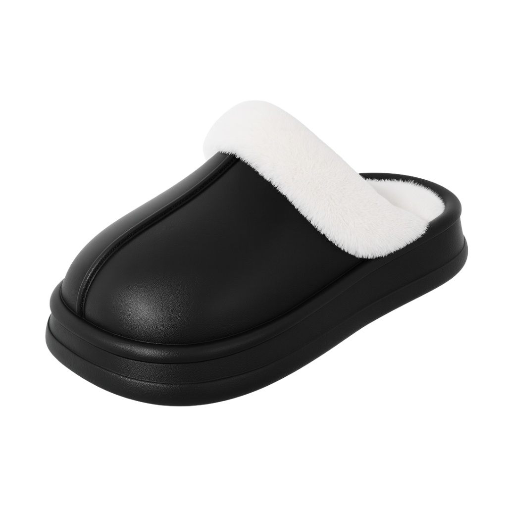 Luxus-Slipper mit Fellfutter