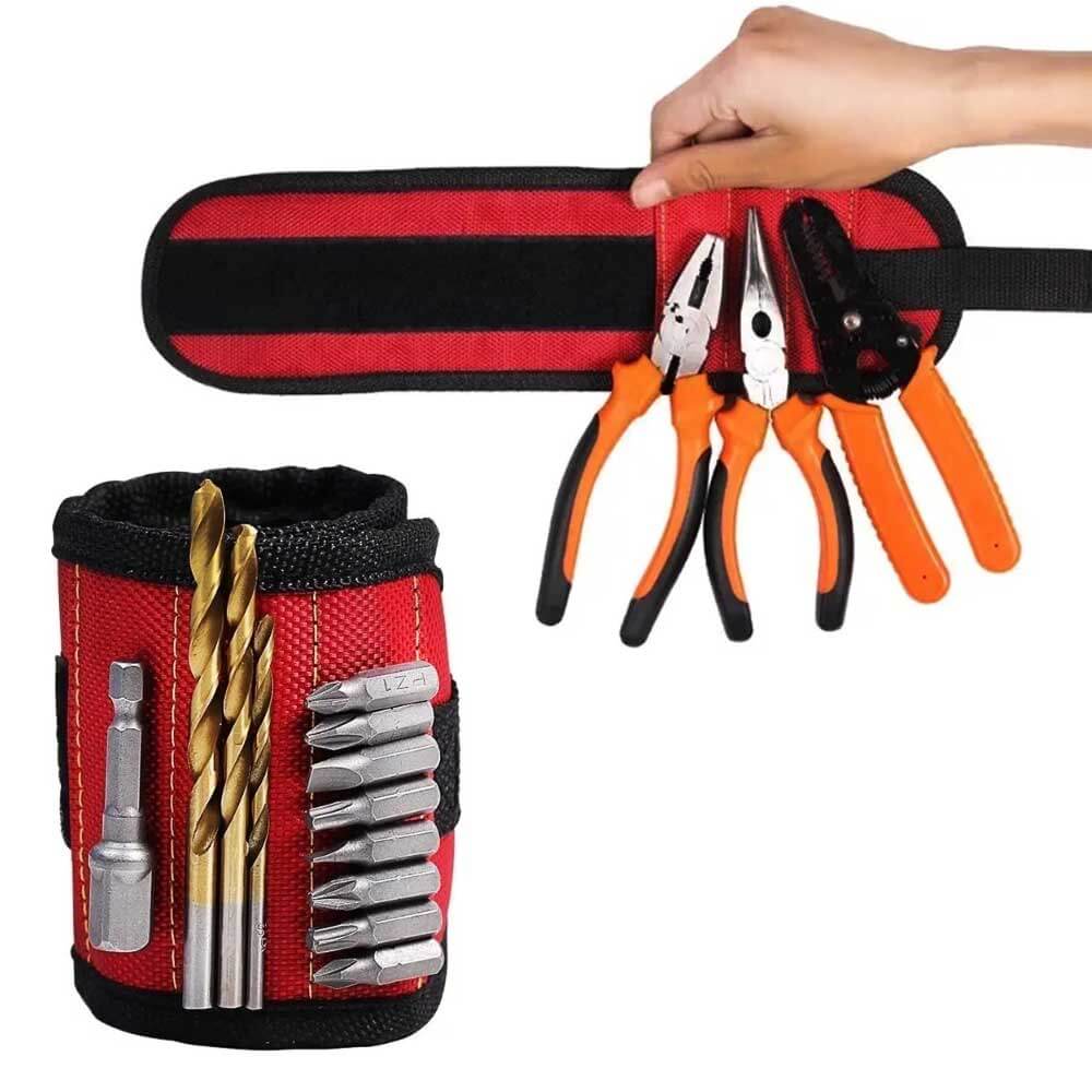 Magnetische armband voor schroeven, gereedschap en spijkers