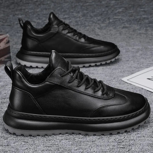 Herenleren Platform Sneakers - ClassicLift