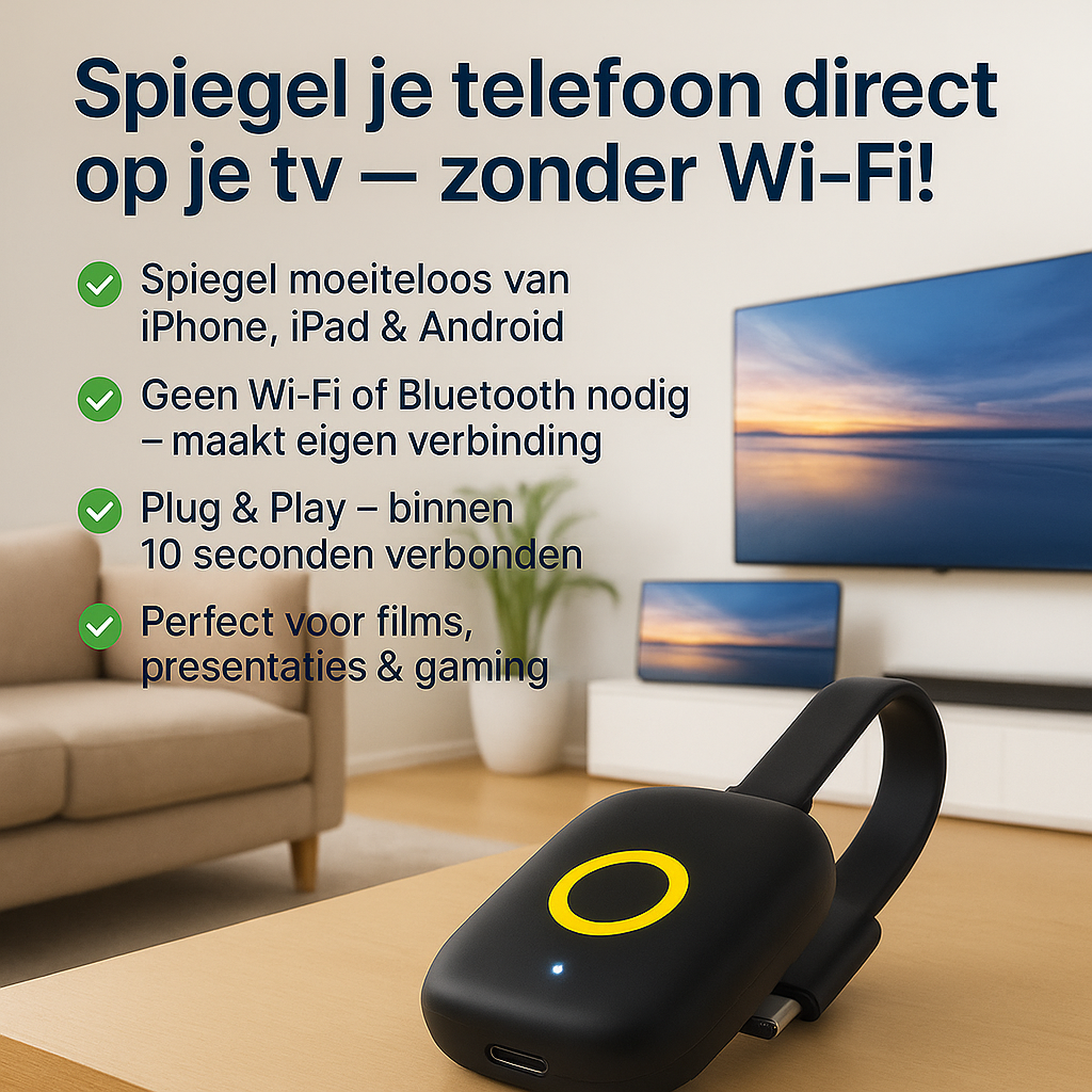 TradeLink - Stream alles direct op groot scherm, zonder wifi