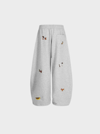Embroidered Pup Barrel Sweatpants