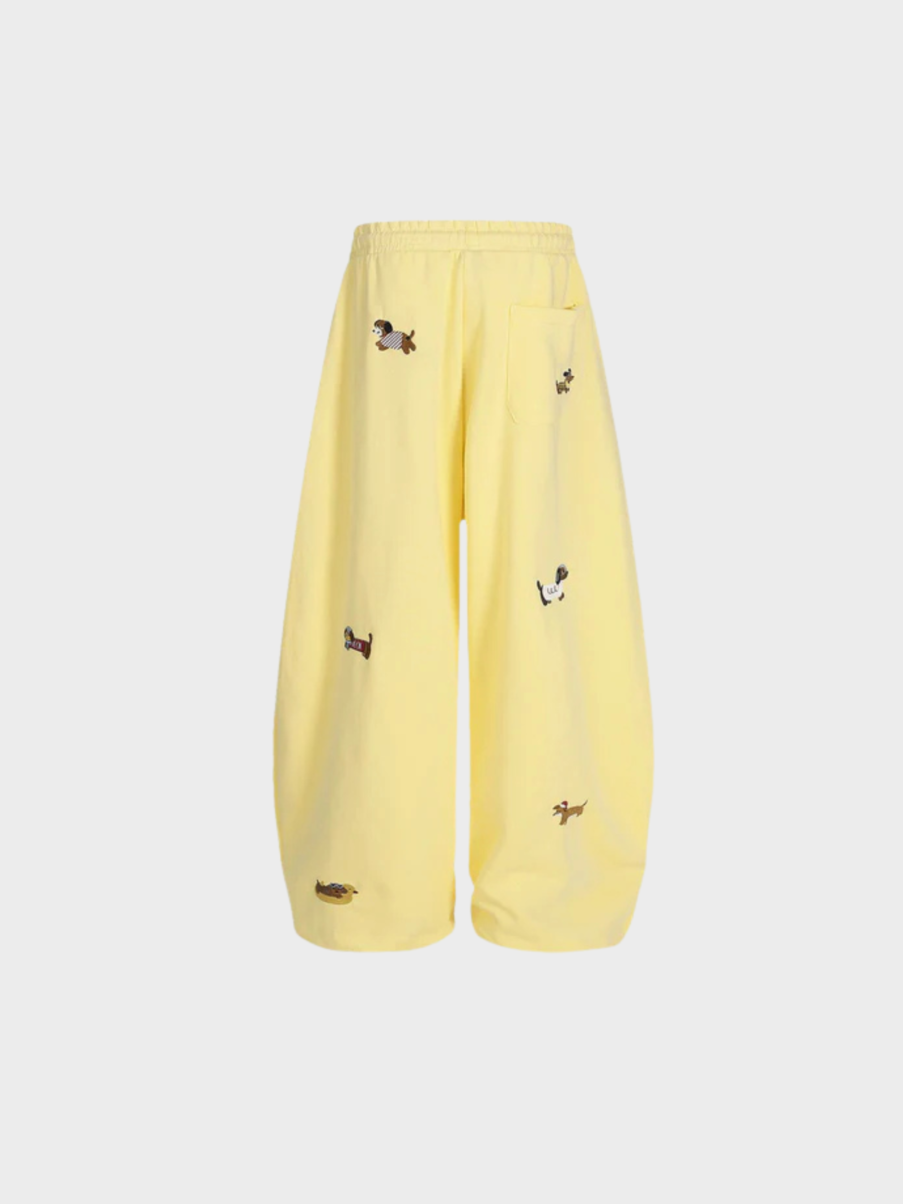 Embroidered Pup Barrel Sweatpants