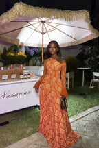 Chic Geometric One-Shoulder Maxi Dress