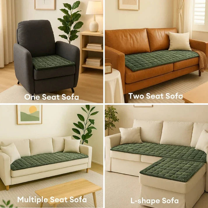 Plush Quilted Non-Slip Pet Sofa Protector Cover